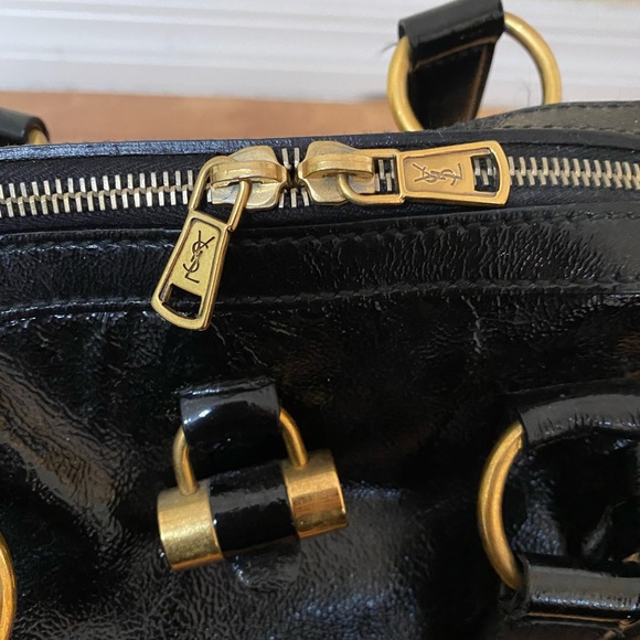 YSL LARGE PATENT LEATHER MUSE BAG EUC 11x16x6 - Picture 5 of 16